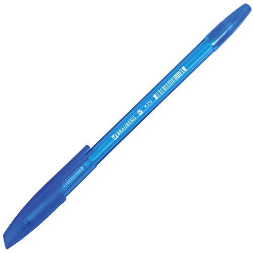 Ручка шариковая BRAUBERG "X-333", корпус тонированный, линия письма 0,35 мм, синяя фото 6