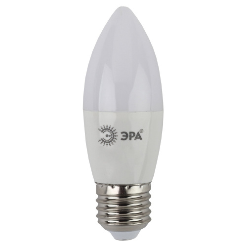 Лампа светодиодная ЭРА, 10(70)Вт, цоколь Е27, свеча, теплый белый, 25000 ч фото 3