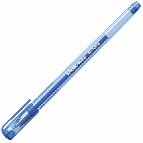 Ручка гелевая ERICH KRAUSE "G-Tone", корпус тонированный синий, линия письма 0,4 мм, синяя фото 7