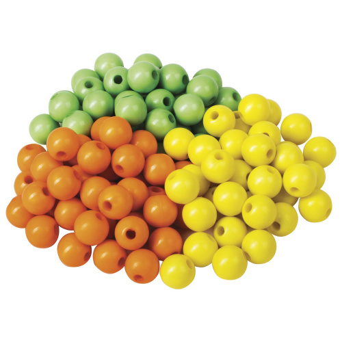 Бусины для творчества ОСТРОВ СОКРОВИЩ "Шарики", 8 мм, 30 грамм, желтые, оранжевые, зеленые фото 6