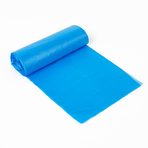 Мешки для раздельного сбора мусора LAIMA, 58х68 см, 60 л, синие, 20 шт., ПНД 10 мкм фото 7