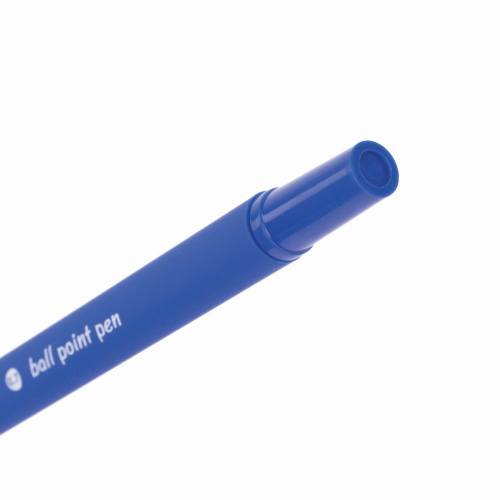 Ручка шариковая BRAUBERG "Capital-X", СИНЯЯ, корпус soft-touch синий, линия письма 0,35 мм, синяя фото 7