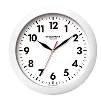 Часы настенные TROYKA 11110118, круг, 29х29х3,5 см, белые, белая рамка