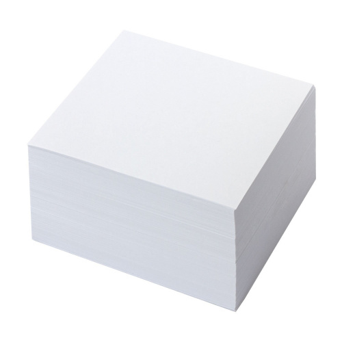 Блок для записей ОФИСМАГ, в подставке прозрачной, куб 9х9х5 см, белизна 95-98%, белый фото 3