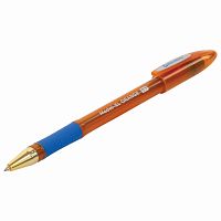 Ручка шариковая масляная с грипом BRAUBERG Model-XL ORANGE, линия 0,35 мм, синяя