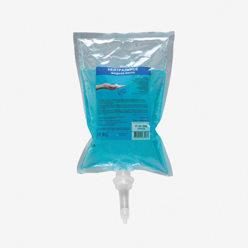Картридж с жидким мылом одноразовый KEMAN "Нейтральное", 1 л, синее