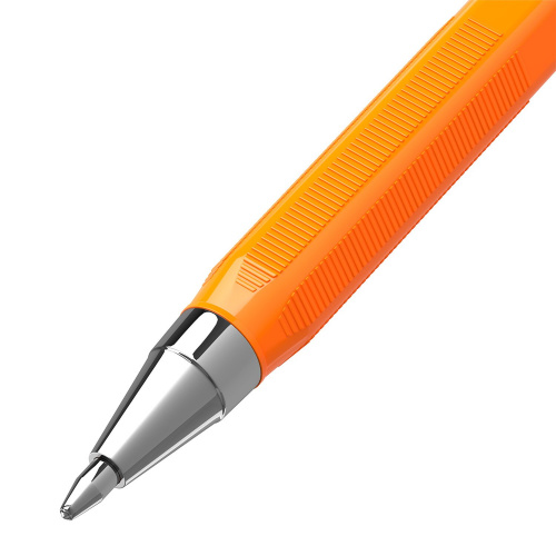 Ручка шариковая BRAUBERG "M-500 ORANGE", корпус оранжевый, линия письма 0,35 мм, синяя фото 8