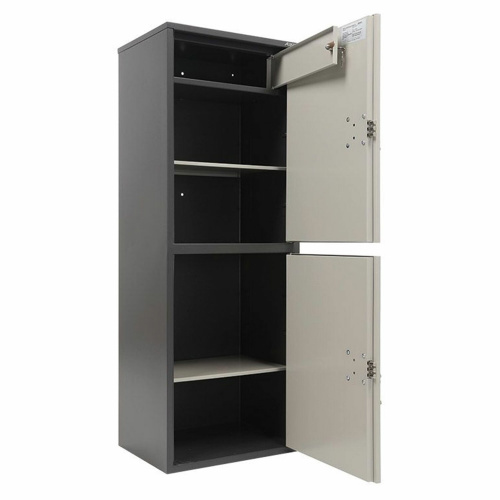 Шкаф металлический для документов AIKO "SL-125/2Т" ГРАФИТ, 1252х460х340 мм, 31 кг, сварной фото 2