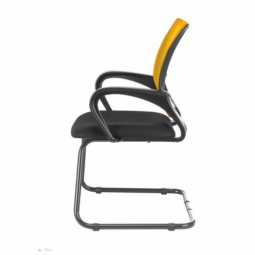 Кресло для приемных и переговорных BRABIX "Fly CF-100", оранжевое/черное фото 3