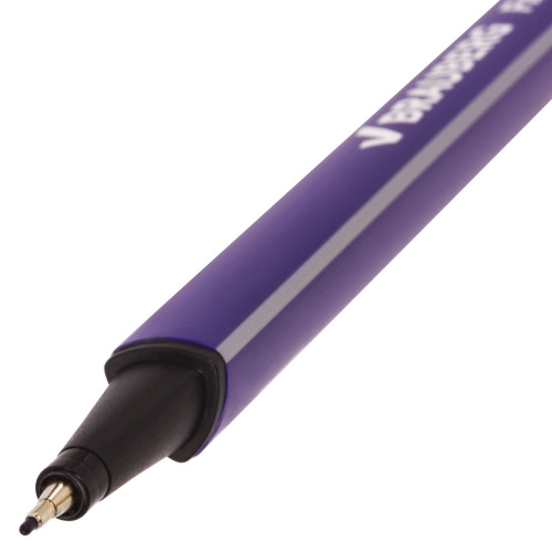 Ручка капиллярная (линер) BRAUBERG "Aero", трехгранная, линия письма 0,4 мм, фиолетовая фото 6