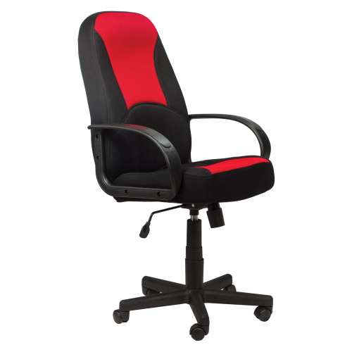 Кресло офисное BRABIX "City EX-512", ткань черная/красная фото 5