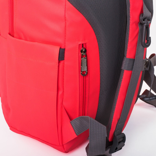 Рюкзак BRAUBERG LIGHT, 47х31х13 см, молодеж, с отделен для ноутбука, нагруд ремешок, неон-коралловый фото 6