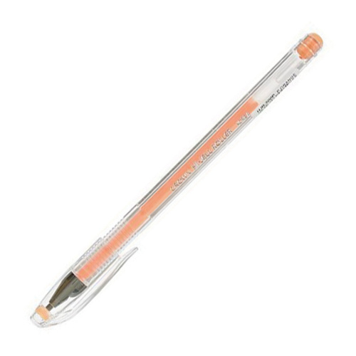 Ручка гелевая CROWN "Hi-Jell Pastel", оранжевая пастель, узел 0,8 мм, линия письма 0,5 мм фото 2
