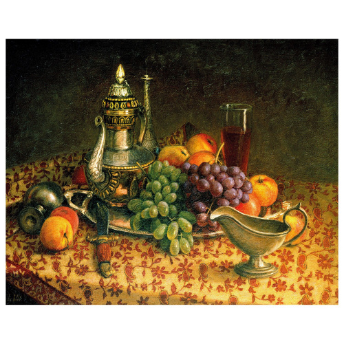Картина по номерам ОСТРОВ СОКРОВИЩ "Натюрморт с виноградом", 40х50 см, на подрамнике, акрил, кисти фото 8