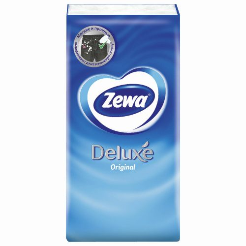 Платки носовые ZEWA Deluxe, 3-х слойные, 10 шт. х (спайка 10 пачек) фото 2