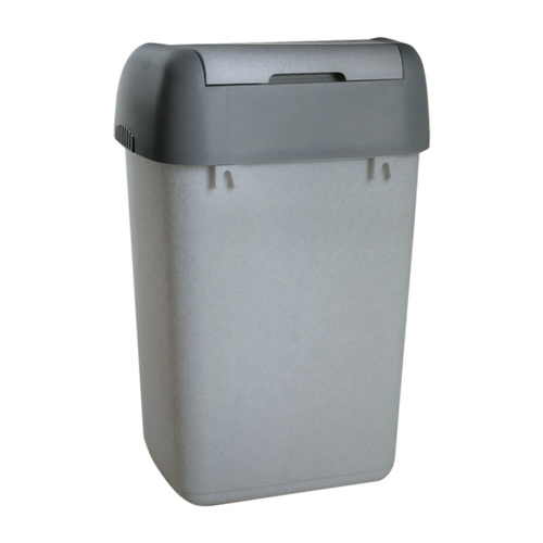 Ведро-контейнер для мусора, 55х30х28 см, 14 л, с крышкой, серое фото 6