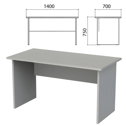 Стол письменный "Этюд", 1400х700х750 мм, серый
