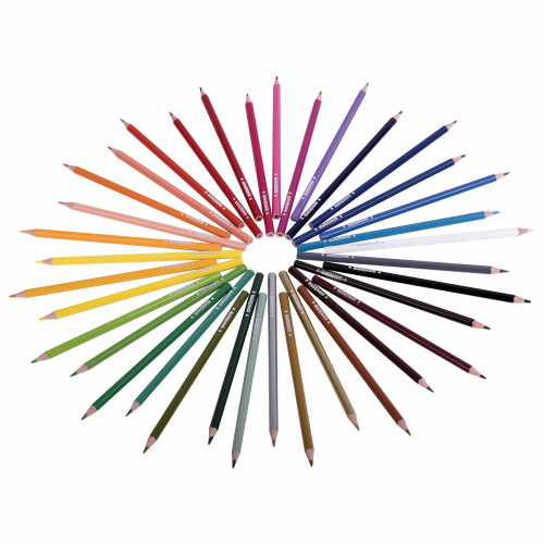 Карандаши цветные ЮНЛАНДИЯ "ДОМИКИ", 36 цветов, грифель мягкий 3 мм, классические фото 5