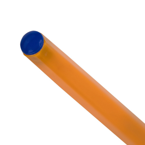Ручка шариковая STAFF "Basic Orange BP-01", письмо 750 метров, длина корпуса 14 см, синяя фото 6