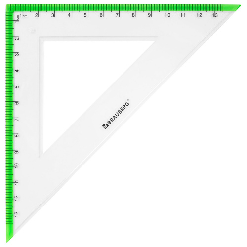 Набор чертежный BRAUBERG "FRESH ZONE", линейка 30 см, 2 треугольника, транспортир, большой фото 4