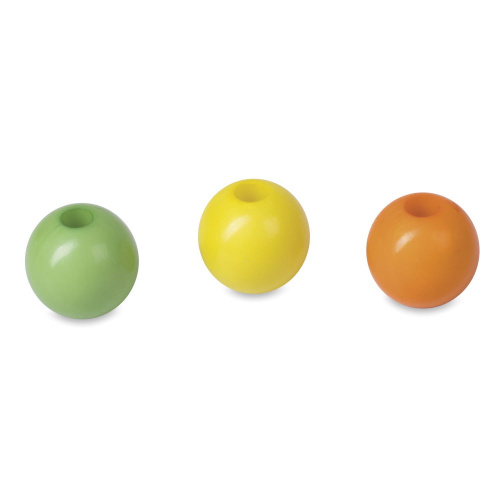 Бусины для творчества ОСТРОВ СОКРОВИЩ "Шарики", 8 мм, 30 грамм, желтые, оранжевые, зеленые фото 3