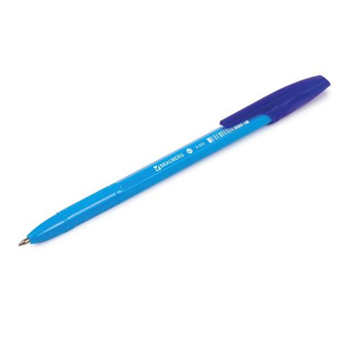 Ручка шариковая BRAUBERG "X-333" NEON SOLID, корпус ассорти, линия письма 0,35 мм, синяя фото 3