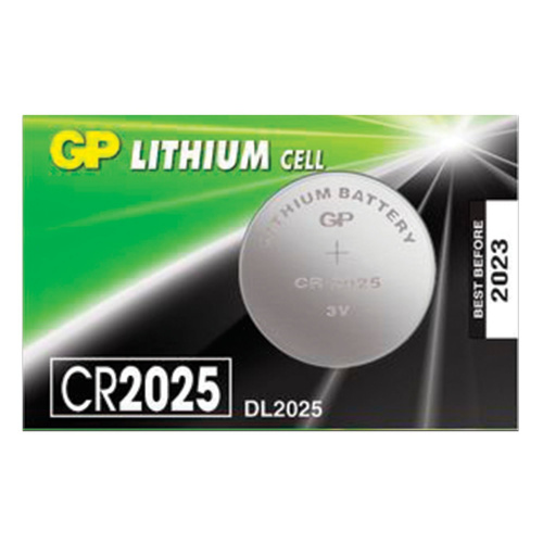 Батарейка GP Lithium, CR2025, литиевая, 1 шт., в блистере, отрывной блок