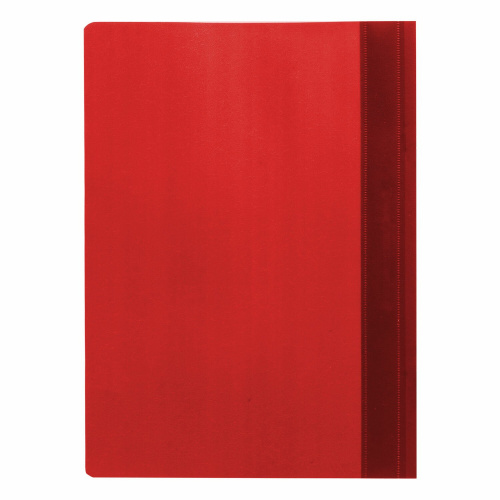 Скоросшиватель пластиковый STAFF, А4, 100/120 мкм, красный фото 2
