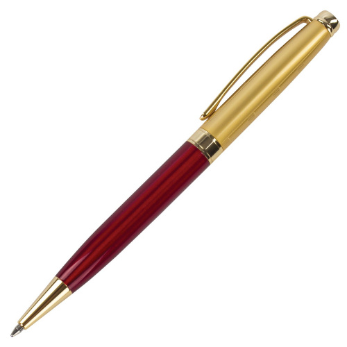 Ручка подарочная шариковая GALANT "Bremen", корпус бордовый с золотистым, золотистые детали, синяя фото 5