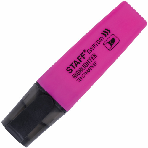 Текстовыделитель STAFF EVERYDAY, скошенный наконечник 1-5 мм, розовый фото 3