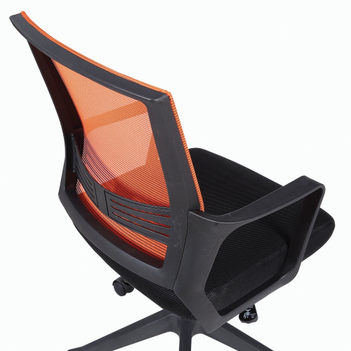 Кресло BRABIX " Balance MG-320", с подлокотниками, комбинированное черное/оранжевое фото 4