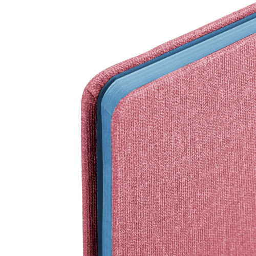 Блокнот BRAUBERG "DUO", А5, 148х218 мм, под кожу с резинкой, 80 л., клетка, голубой/розовый фото 6