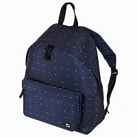 Рюкзак BRAUBERG "Полночь", 20 литров, 41х32х14 см, универсальный, сити-формат, темно-синий