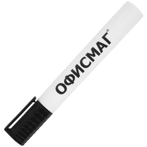 Маркер стираемый для белой доски ОФИСМАГ, круглый наконечник, 3 мм, черный фото 7