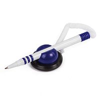 Ручка шариковая настольная BRAUBERG "Стенд-Пен", корпус белый/синий, линия письма 0,5 мм, синяя
