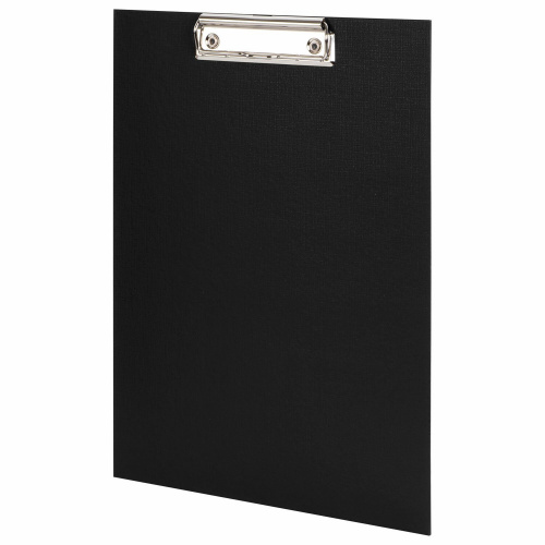 Доска-планшет STAFF "EVERYDAY", А4 , картон/бумвинил,  с прижимом, черная