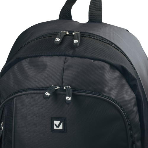 Рюкзак BRAUBERG "Навигатор", 30х17х45 см, для старшеклассников/студентов, 22 л, черный фото 7