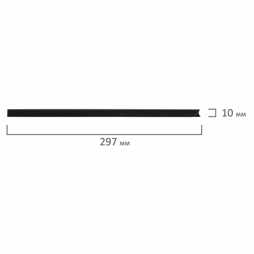 Скрепкошины для быстрого переплета BRAUBERG, 10 шт., ширина 10 мм, до 50 листов, черные фото 6