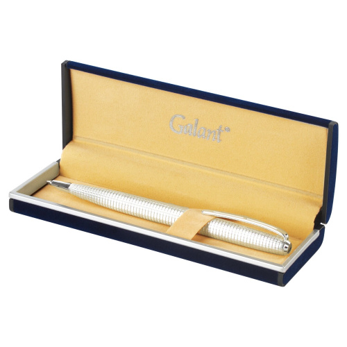 Ручка подарочная шариковая GALANT "Royal Platinum", корпус серебристый, синяя фото 3