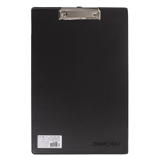 Доска-планшет ОФИСМАГ, А4, с прижимом, черная фото 2