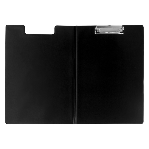 Папка-планшет STAFF, А4, 318х228 мм, с прижимом и крышкой, картон/ПВХ, черная фото 8