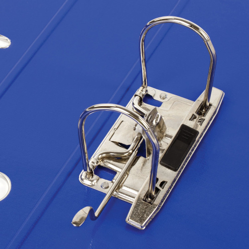 Папка-регистратор BRAUBERG "EXTRA", 75 мм, синяя, двустороннее покрытие пластик, металлич уголок фото 8