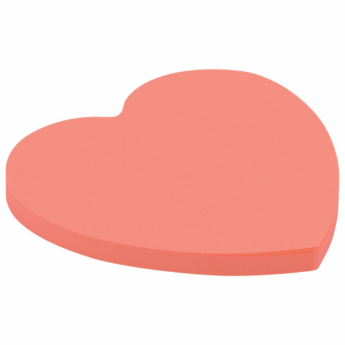 Блок самоклеящийся (стикеры), фигурный BRAUBERG "Сердце", 50 л., розовый, европодвес фото 7