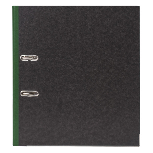 Папка-регистратор ОФИСМАГ, фактура стандарт, с мраморным покрытием, 75 мм, зеленый корешок фото 2