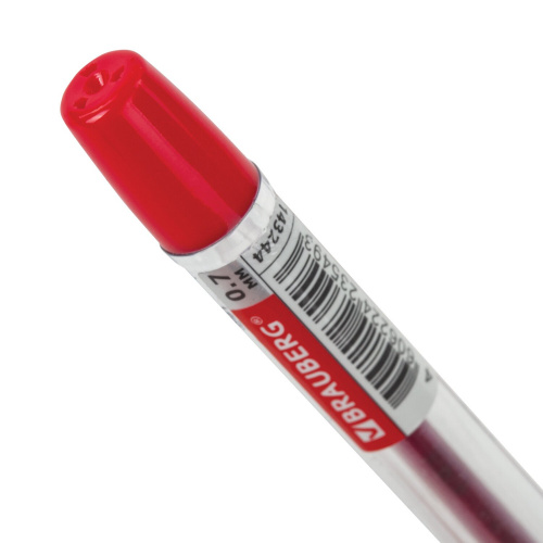 Ручка шариковая масляная с грипом BRAUBERG "Model-XL" ORIGINAL, линия письма 0,35 мм, красная фото 6