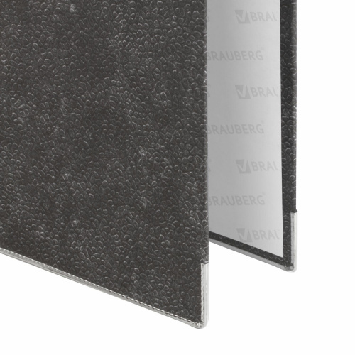 Папка-регистратор BRAUBERG, фактура стандарт, с мраморным покрытием, 50 мм, черный корешок фото 3