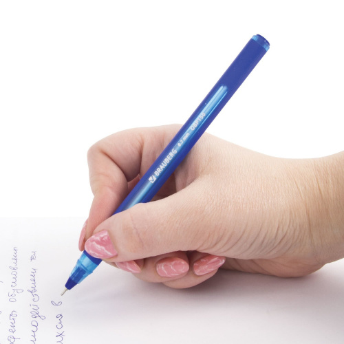 Ручка шариковая масляная BRAUBERG "Extra Glide Soft Blue", линия письма 0,35 мм, синяя фото 3