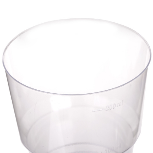 Одноразовые стаканы LAIMA "КРИСТАЛ", 200 мл, 50 шт., прозрачные, холодное/горячее фото 8
