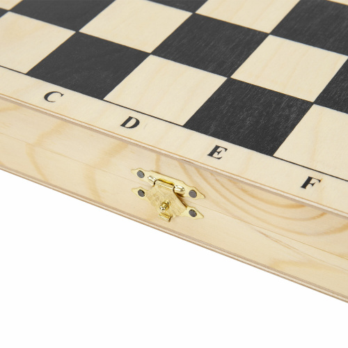 Шахматы ЗОЛОТАЯ СКАЗКА, доска 29х29 см, классические обиходные, деревянные, лакированные фото 8