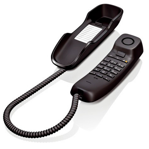 Телефон Gigaset DA210, набор на трубке, быстрый набор 10 номеров, световая индикация звонка, черный фото 3